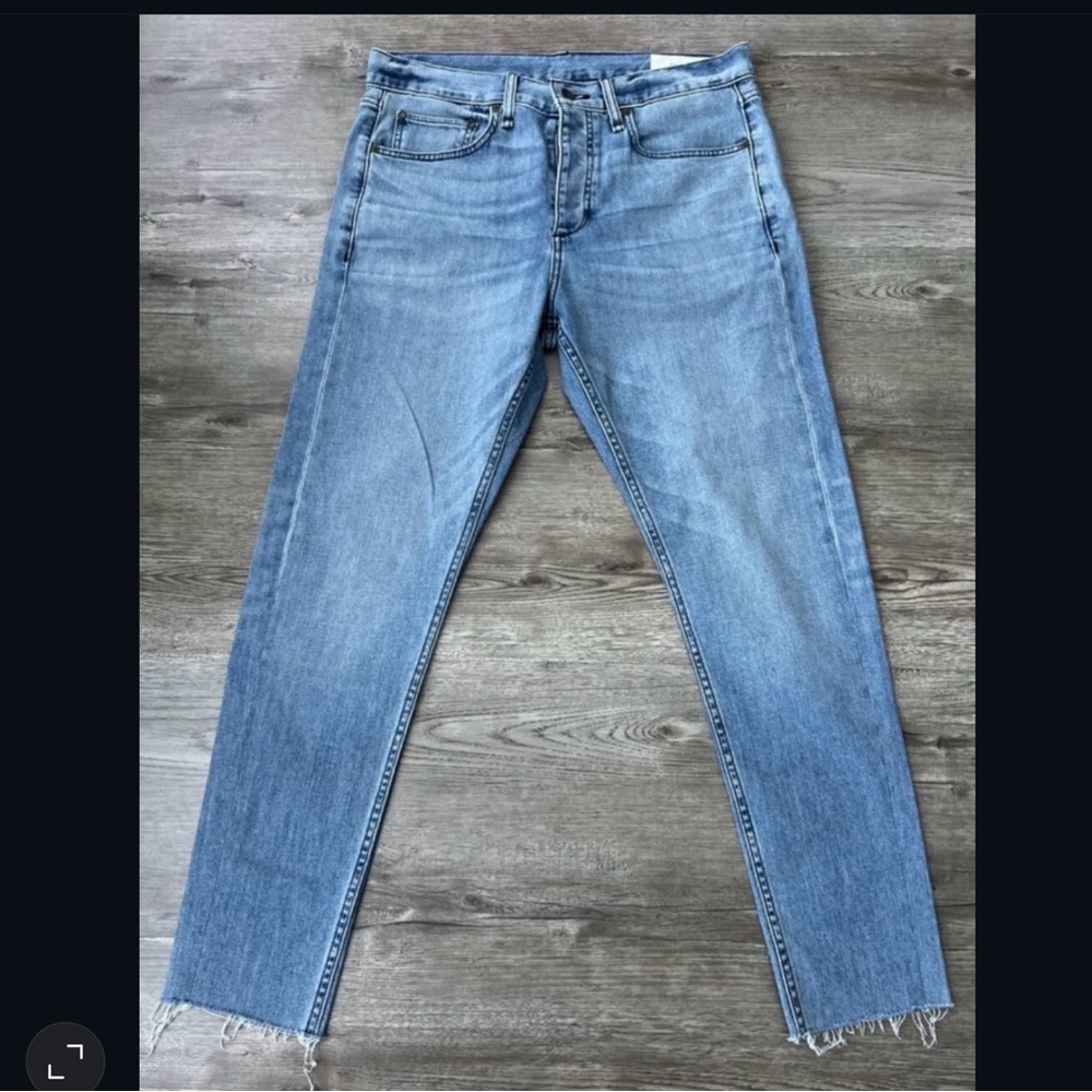 rag bone Fit 1 Skinny Jeans Button Fly Raw Hem Mens Actual 32x27